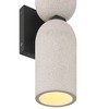 Possini Euro Design Possini Euro Amalfi 15" High Black and Cement 2-Light LED Wall Sconce - 2 of 4