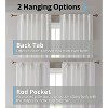 HLC.ME Lopez Velvet Premium Soft Light Filtering Back Tab Rod Pocket Window Treatment Curtain Panels - Set of 2 - 3 of 4