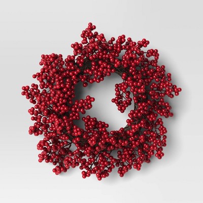 Mini Red Berry Wreath - Threshold™