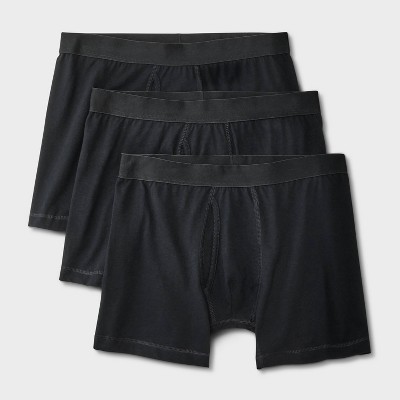 Men's Boxer Briefs 3pk - Dealworthy™ Black M