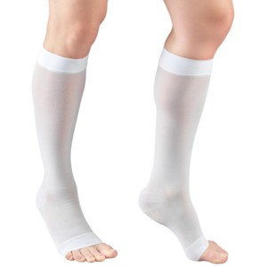 Truform Sheer Compression Stockings, 15-20 mmHg, Women's Knee High Length, Open Toe, 20 Denier - 1 of 4