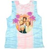 The Golden Girls Women's Palm Trees Tie Dye Braided Tank Top Shirt Adult - 4 of 4