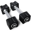 Cast Iron Dumbbells with PU Coating and Anti-slip Grip for Strength Training Resistance Training Build Muscle and Full Body Workout - 3 of 4