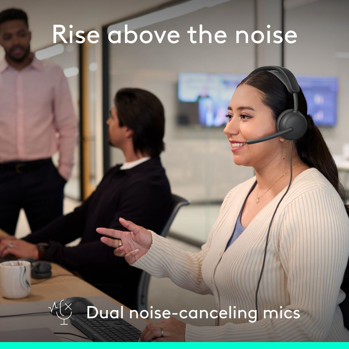 Logitech Zone Wired 2 Noise-Canceling Headset w/ Hybrid USB-C/USB-A Graphite - thumbnail 6