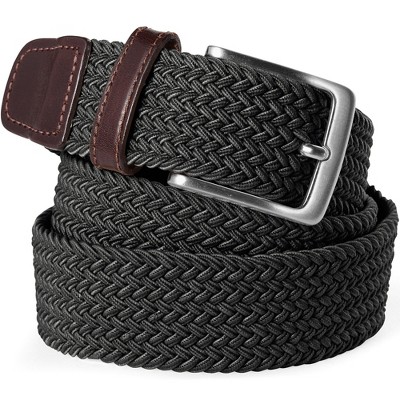 Lands' End Men's Big Elastic Braid Belt - 4X Big - Black