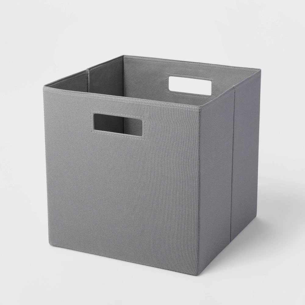 CASE-6 pieces. 13" x 13" Fabric Bin Radiant Gray - Brightroom™: 13 Inch Cube Storage System, Polyester, No Assembly Required