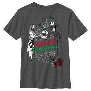 Boy's The Nightmare Before Christmas Fright Christmas Jack and Sally T-Shirt - 1 of 4