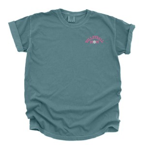 Simply Sage Market Embroidered Volleyball Mom Garment Dyed Tee - 1 of 4
