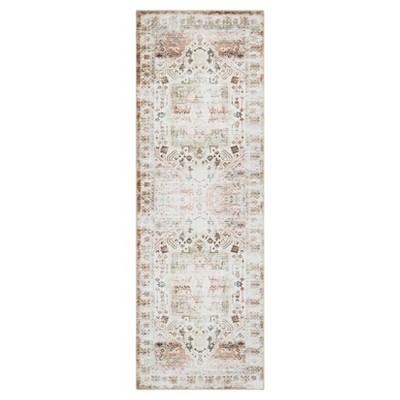 Washable Floral Living Room Rugs, Distressed Chenille Non Slip Bedroom Carpet, Retro Accent Large Throw Rugs for Dining Room Kitchen