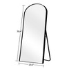 31 in W x 71 in H Black Frame Arch Aluminum Alloy Full Length Mirror Freestanding Mirror - 2 of 4
