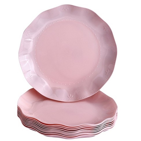 Silver Spoons Elegant Disposable Plastic Plates For Party, Heavy