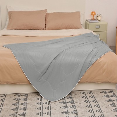 Catalonia Reversible Cooling Blanket, Lightweight Summer Comforter for Hot Sleepers, Silky Soft Summer Duvet Throw Size, 50x60 inches, Soft Breathable