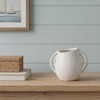 HomeRoots 7" Cream Speckle Ceramic Amphora Table Vase - 2 of 4