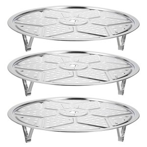 Unique Bargains Stainless Steel Heat Resistant Rust Resistant Steamer Rack with Stand - 1 of 4