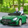 Infans 2 Seater 12V Kids Ride On Car Mercedes Benz AMG GTR w/Remote & LED Lights Green - 3 of 4