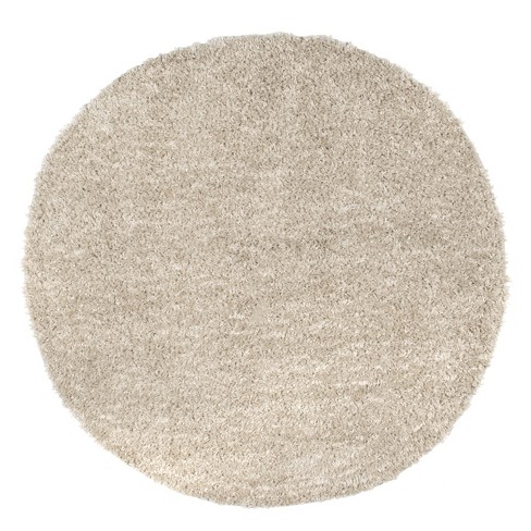 Nuloom Neva Modern Tasseled Shag Area Rug, Round 8', Beige : Target