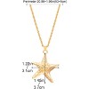 Starfish & Gold Swirl Pendant Necklace - Beach Vacation Seashell Charm, Ocean Theme Adjustable Chain for Women, Summer Jewelry Gift - 2 of 4