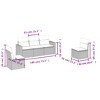 vidaXL 5 Piece Patio Sofa Set with Cushions Black Poly Rattan - 3 of 3