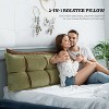 Hachikiko 2-in-1 Chenille Wedge Pillow Set - Handmade Backrest for Bed/Couch, Adjustable PP Cotton Fil - 2 of 4