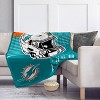 NFL Miami Dolphins Helmet Stripes Flannel Fleece Blanket - image 2 of 3