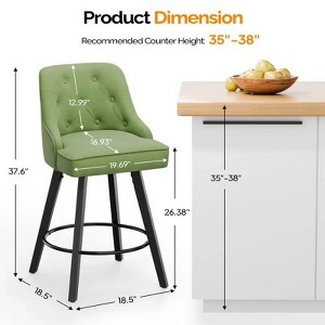 Elegant 360° Swivel Bar Stool Stylish Design With Plush Cushion & Sturdy Build - 1 of 4