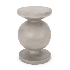 Maggift Patio End Tables, Stylish End Tables for Indoor and Outdoor Use, Ideal for Gardens, Backyard, Special Design, Gray, 17.25"*17.25"*26.5" - 1 of 4