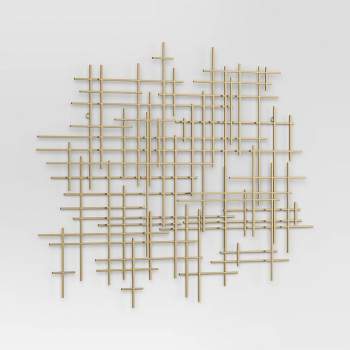 36"x30" Mid-Century Metal Wall Décor Gold - Project 62™