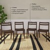 Now Furniture Dining Room Chairs Set of 4, Solid Wood Modern Kitchen Chair - 3 of 4