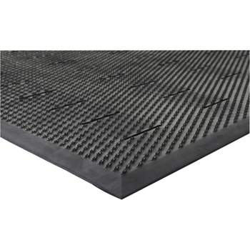 3'x5' Rectangle Solid Floor Mat Black - Guardian