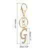 Unique Bargains Chic Stylish Zinc Alloy Gold Tone Initial Letter Keychain - 2 of 4