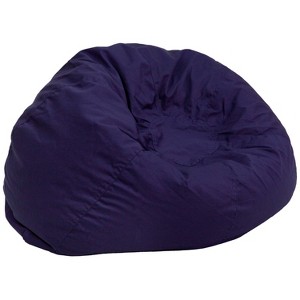 Oversized Bean Bag Chair - Navy Blue - Flash Furniture