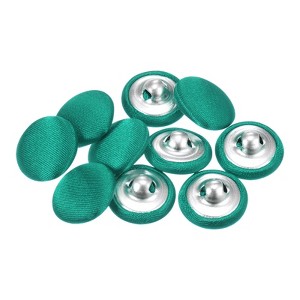 Unique Bargains Blouses Sweater Round Aluminum Cotton Fabric Cloth Covered Buttons 10 Pcs - 1 of 4