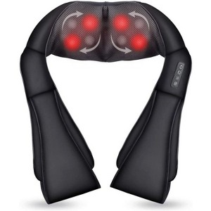 Angel Sar Neck and Shoulder Massager with Heat, 8-Node 3D Kneading Shiatsu Massager, 3 Speeds, Infrared Heat, 15-Min Auto Timer for Back Waist Thighs - 1 of 4