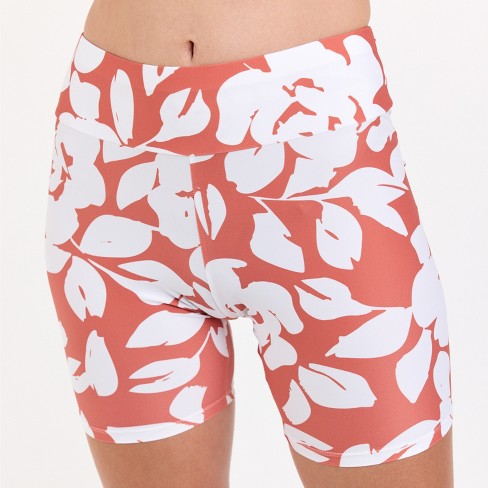 Calypsa - Womens Mid-thigh Swim Shorts - Rusty Rose - Medium : Target