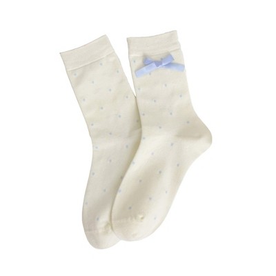 Anna-Kaci 3-Pack Women's Cotton Crew Socks with Embroidered Bows and Cute Style