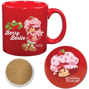 Courtside Market Strawberry Shortcake Berry Sweet 20 oz Mug & Ceramic Coaster Set - 1 of 1