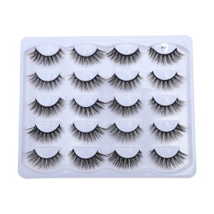 Unique Bargains Makeup False Eyelashes for Women 10 Pair - 1 of 4