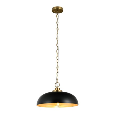 LLHZSY Modern Industiral Dome Pendant Lights for Kitchen Island-Black