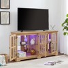 Bella Depot Antique Display Cabinet with Glass Doors Adjustable Shelves,LED Curio Display Cabinet - 3 of 4