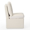 WestinTrends Soho Modern Upholstered Chenille Armless Dining Chairs With Casters (Set of 6) - 4 of 4
