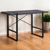 HomeRoots 24" Gray and Black Computer Desk - 2 of 4