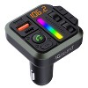 IQ Sound® 2-in-1 FM Transmitter and Dual USB-C® Car Charger with Bass and Treble Control and Remote, IQ-311BT in Black - 2 of 4