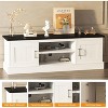 Farmhouse TV Stand for 65 Inch TVs Entertainment Center with Storage Cabinets - Ample Organized Storage, for Living Room Office - 4 of 4