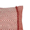 16x24 Outdoor Geometric Filled Lumbar Pillow Red by Foreside Home & Garden - 3 of 4