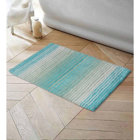 Set of 5 Gradiation Rug Collection Turquoise Cotton Tufted Bath Rug Set -  Home Weavers