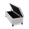 Grungis Contemporary Design Pouf Ottoman Bench with Storage, Versatile Foot Stools Ottoman with Flip-Top Seat for Bedroom, Living Room, Light Gray - 4 of 4