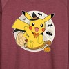 Women's - Pokémon - Pikachu Moon Witch Lightweight French Terry Wide Neck Long Sleeve Shirt - 2 of 4