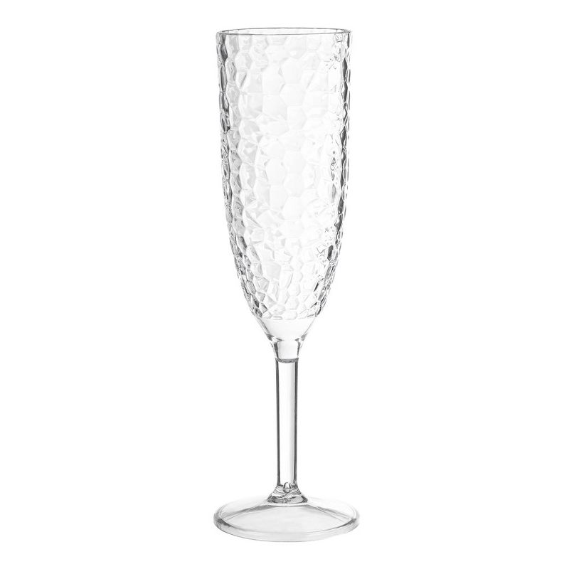 Smarty Had A Party 8 oz. Crystal Disposable Plastic Champagne Flutes (48 Glasses), 1 of 2