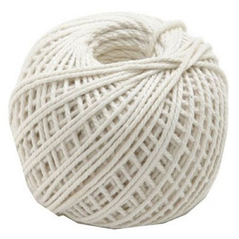 White Cotton Butchers Twine - 656 Feet 2MM Thick String, Kitchen Cooking  Bakers Twine Rope for Meat and Roasting, Natural Twine String for Crafts