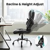 Ergonomic Office Chair, Reclining Executive Office Desk Chair with Adjustable Headrest and Pocket Spring Lumbar Support, Comfortable Computer Chair - 4 of 4